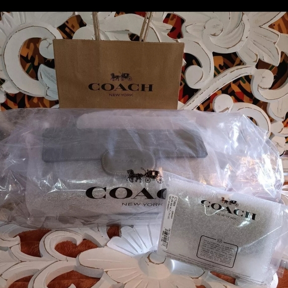 SOLD OUT ONLINE!COACH ELIZA FLAP CROSSBODY & ELIZA SMALL WALLET NWT - Picture 3 of 3